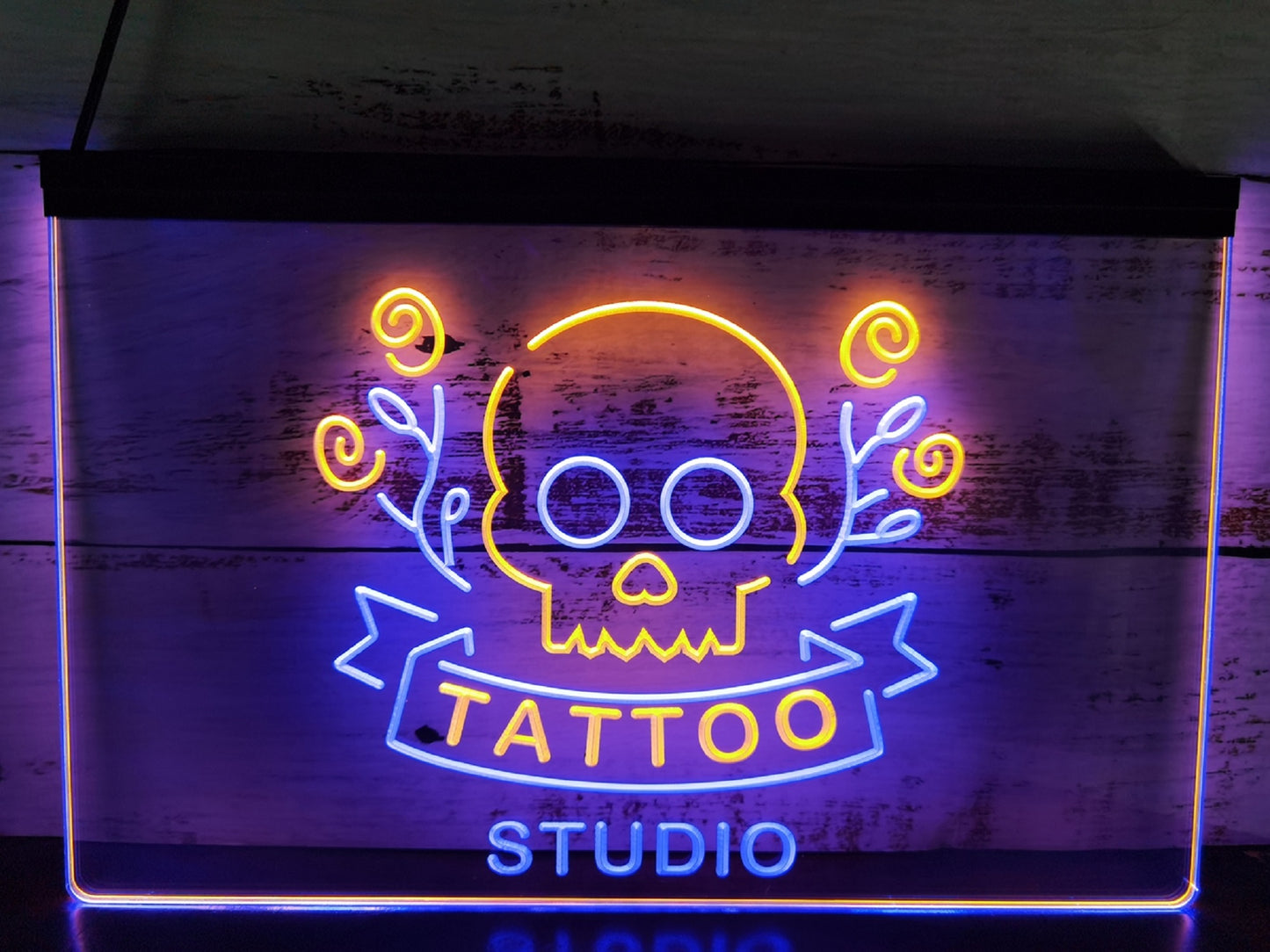 Neon Sign Dual Color Tattoo Studio Wall Desktop Decor Free Shipping