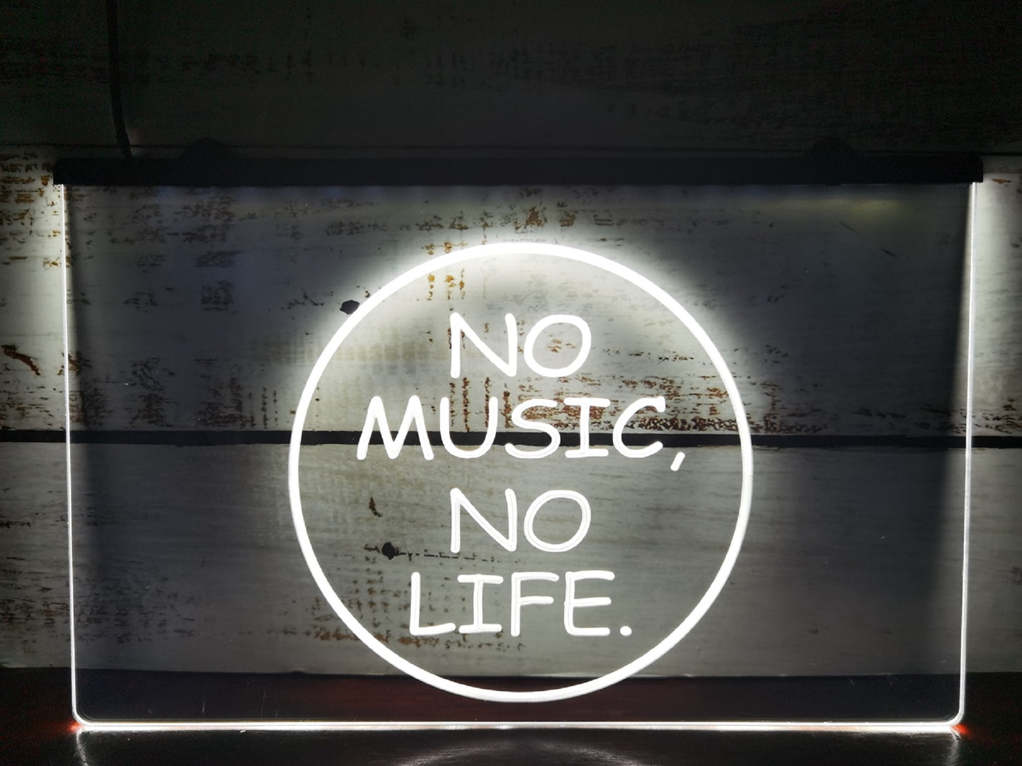 Neon Sign No Music No Life Home Studio Wall Desktop Decor