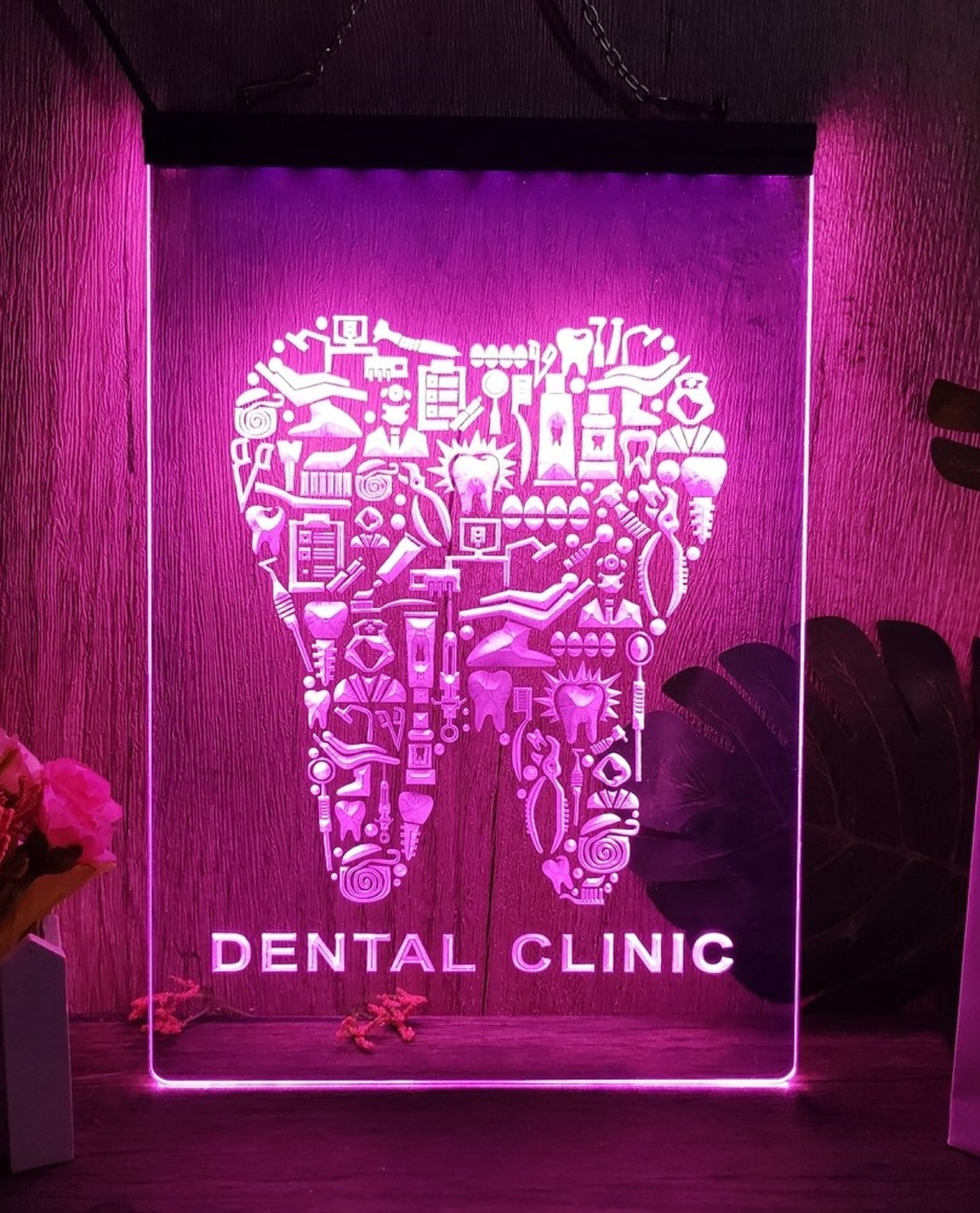 Neon Sign Dental Clinic Dentist Wall Desktop Decor Free Shipping