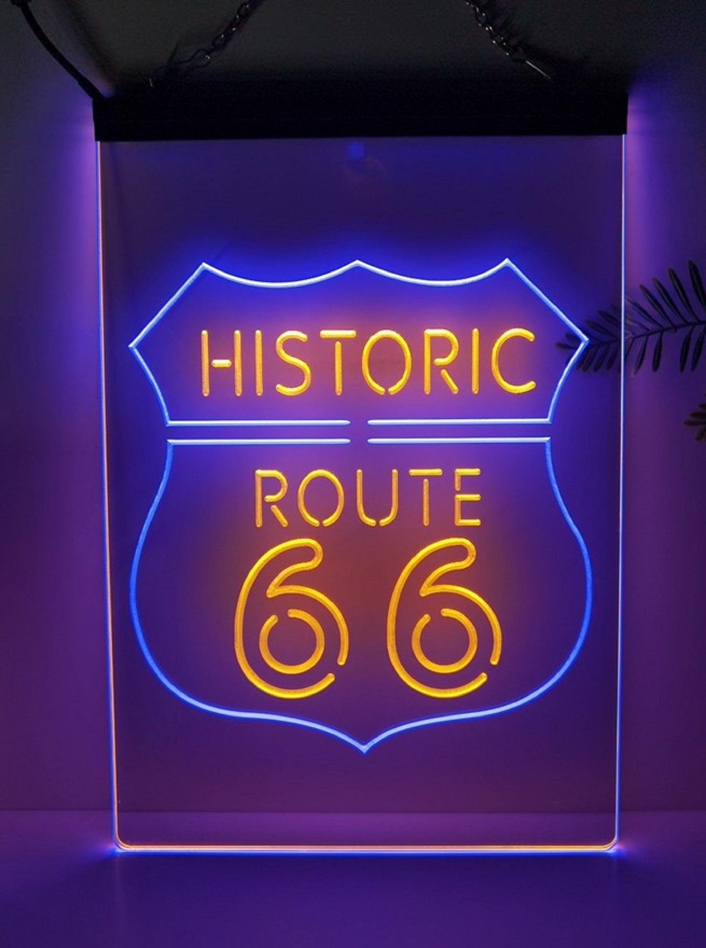 Neon Sign Dual Color Historic Route 66 Home Wall Desktop Decor Free Shipping