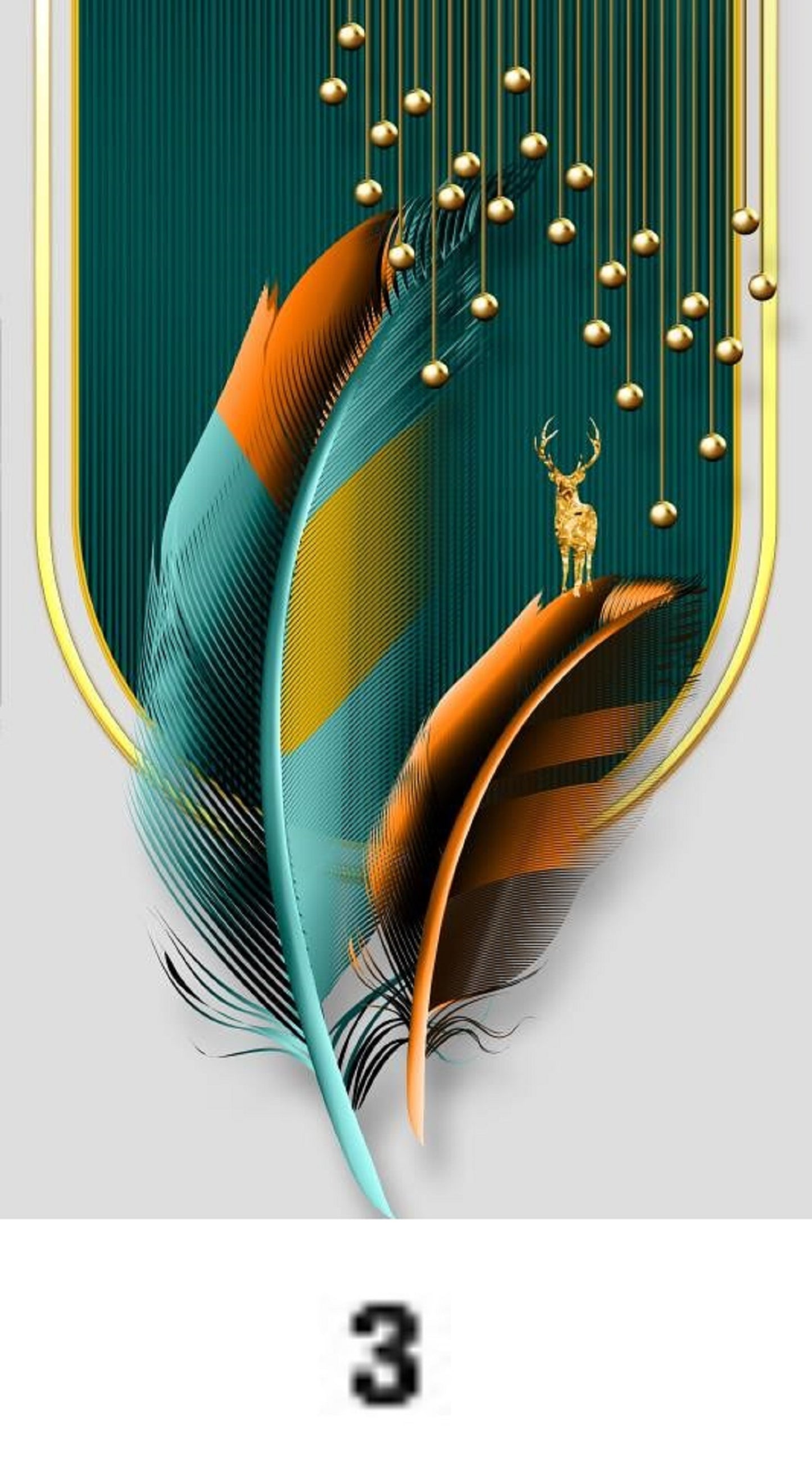 Print Art On Canvas Abstract Modern Wall Art Feathers NO FRAME
