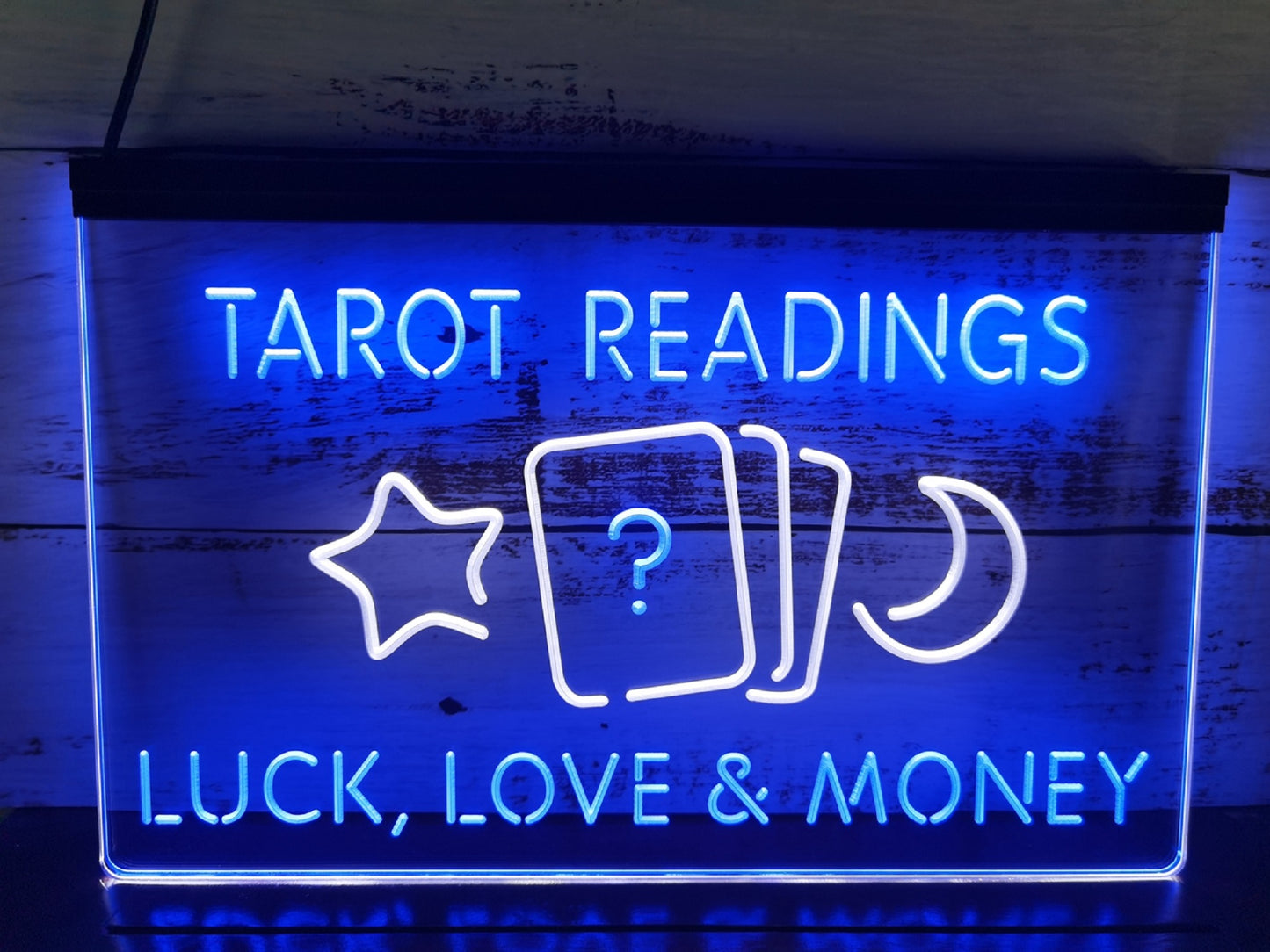 Neon Sign Dual Color Tarot Readings Luck Love Money Wall Desktop Decor