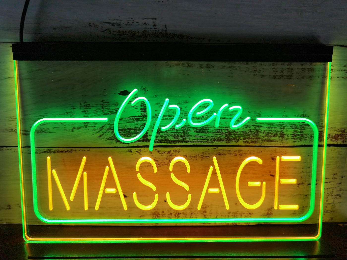 Neon Sign Dual Color Open Massage Spa Massage Beauty Shop Decor