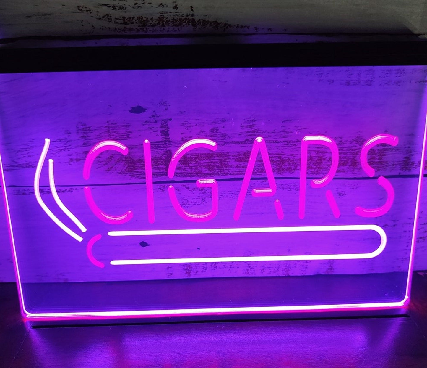 Neon Sign Dual Color Cigars Smoke Tobacco Cigar Lounge Decor Free Shipping