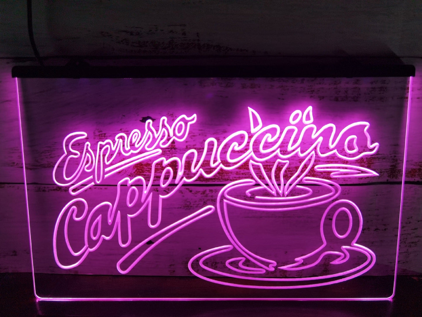 Neon Sign Espresso Cappuccino For Coffee Shop Wall Desktop Decor