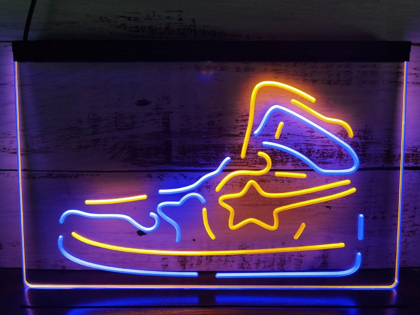 Neon Sign Dual Color Shoe Sneaker Shop Wall Desktop Decor Free Shipping