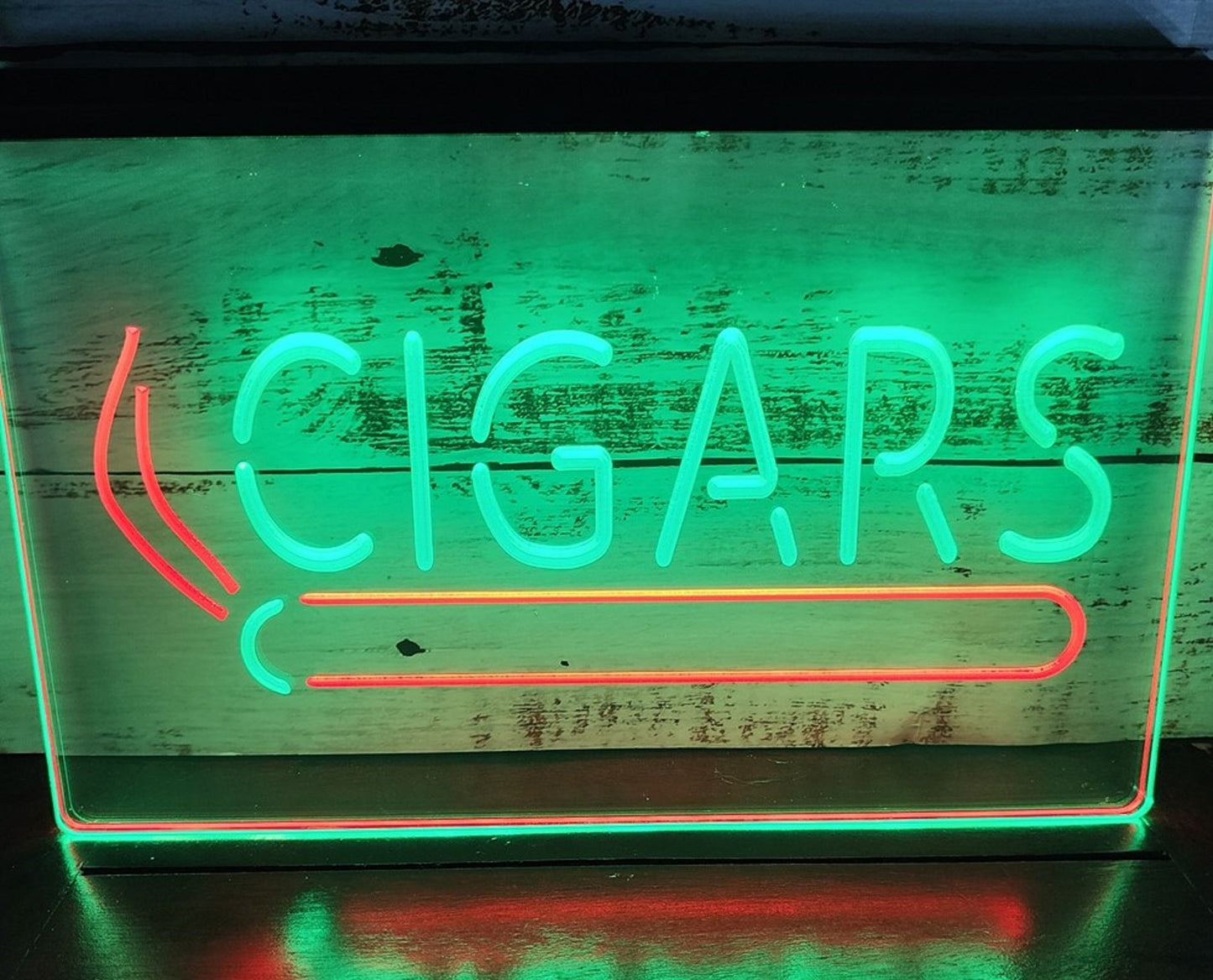 Neon Sign Dual Color Cigars Smoke Tobacco Cigar Lounge Decor Free Shipping