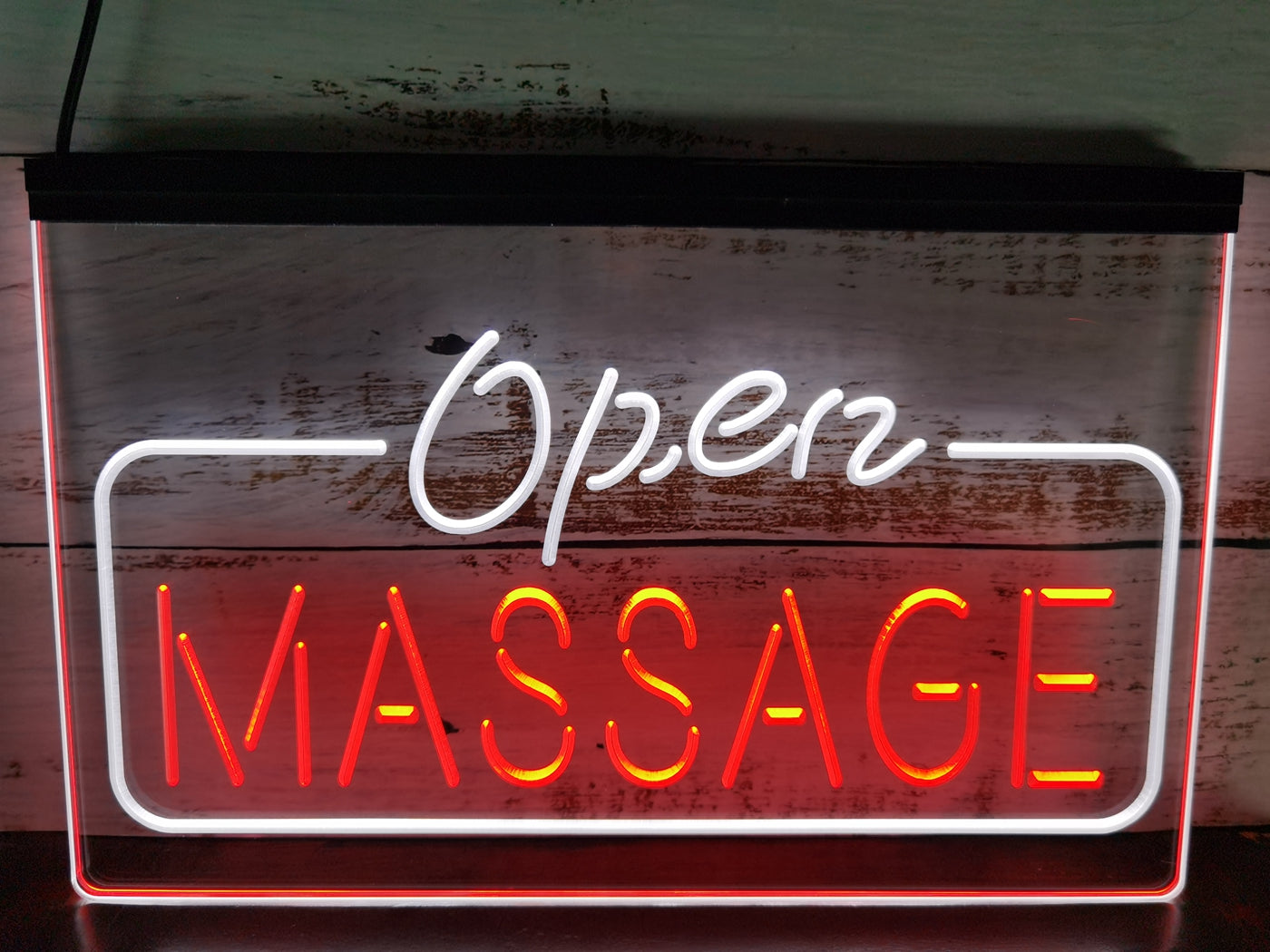 Neon Sign Dual Color Open Massage Spa Massage Beauty Shop Decor