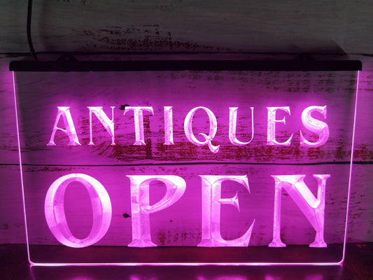 Neon Sign Antiques Open Wall Desktop Decor Free Shipping