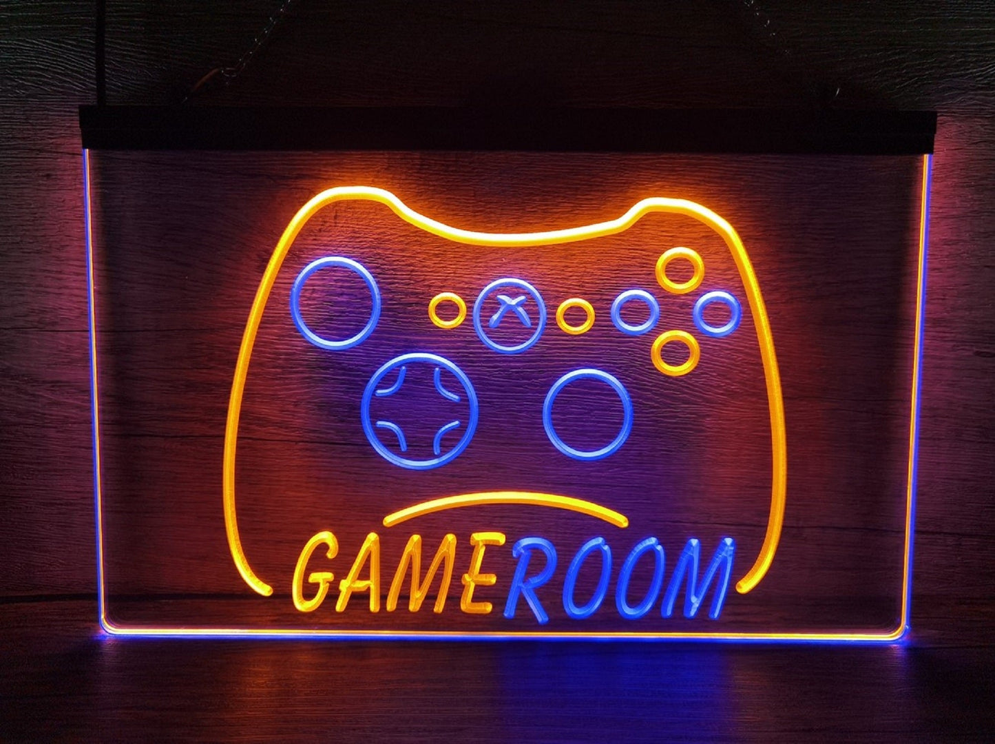 Neon Sign Dual Color Game Room Controller Wall Hanging Table Top Decor