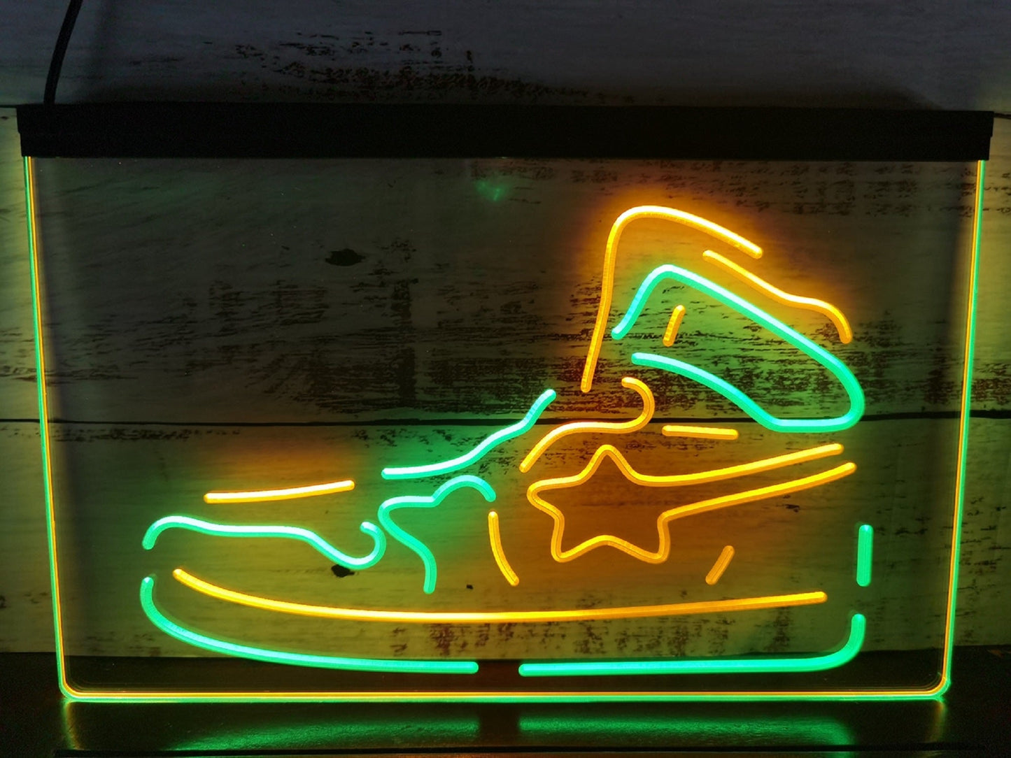 Neon Sign Dual Color Shoe Sneaker Shop Wall Desktop Decor Free Shipping