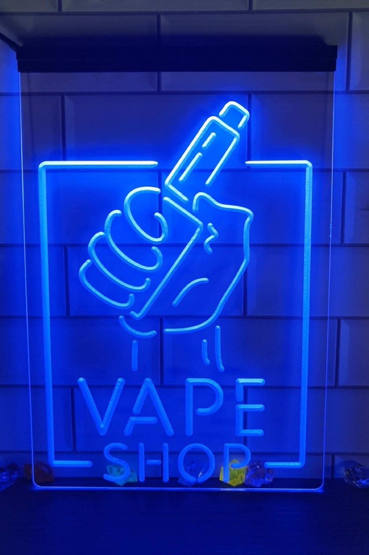 Neon Sign Vape Shop Holding Hand Wall Desktop Decor Free Shipping