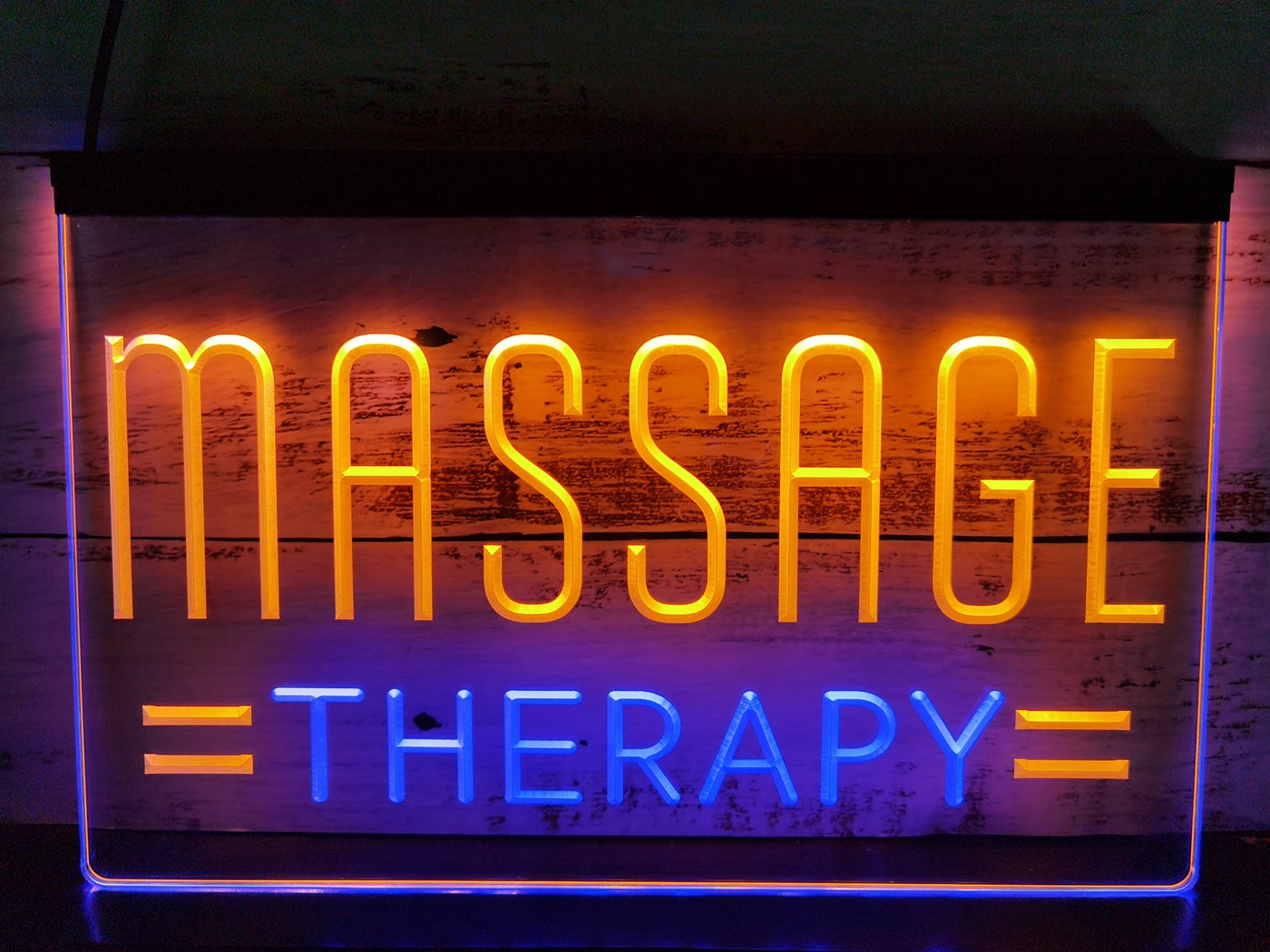Neon Sign Dual Color Massage Therapy Service Spa Massage Beauty Shop Decor
