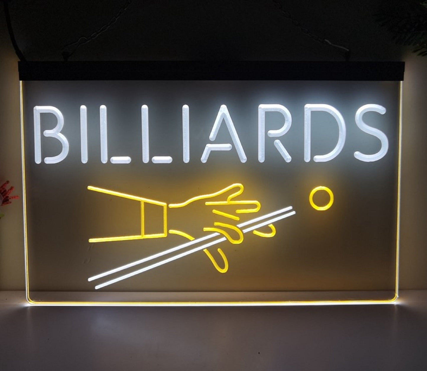 Neon Sign Dual Color Billiards Wall Desktop Billiards hall Decor Free Shipping