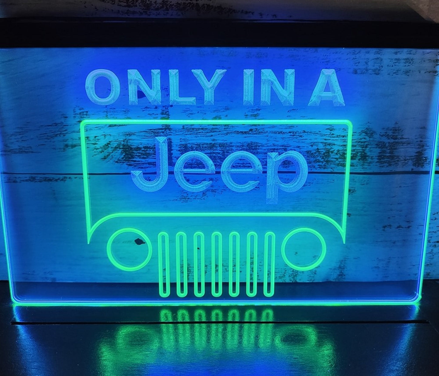 Neon Sign Dual Color Only In A Jeep Garage Home Decor Free Shipping