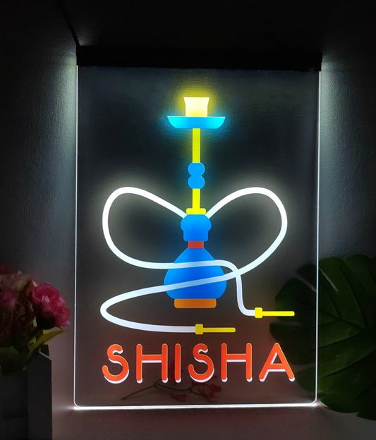 Neon Sign Multicolor Shisha For Restaurant Coffee Shop Decor