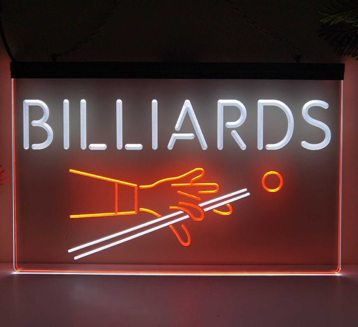 Neon Sign Dual Color Billiards Wall Desktop Billiards hall Decor Free Shipping