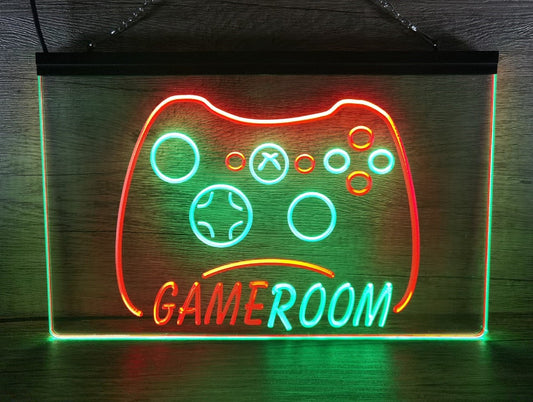 Neon Sign Dual Color Game Room Controller Wall Hanging Table Top Decor