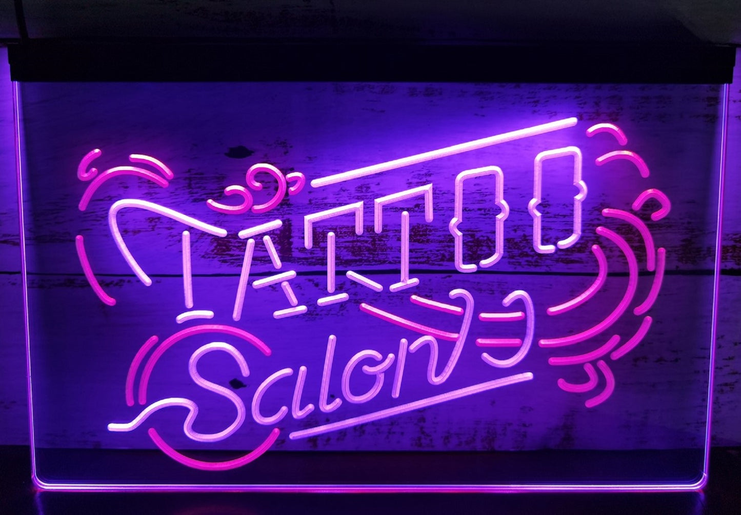 Neon Sign Dual Color Tattoo Salon Wall Desktop Decor Free Shipping