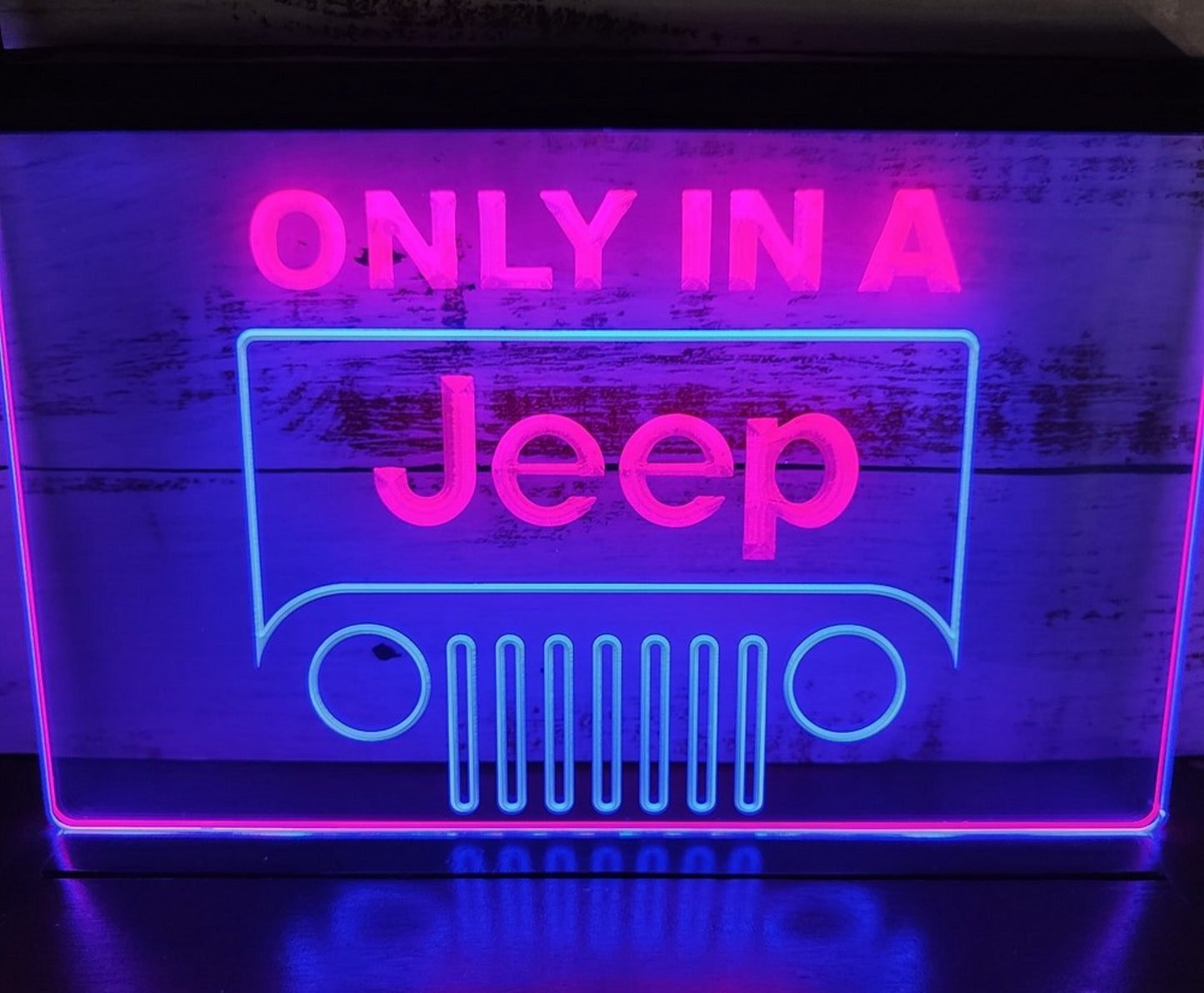 Neon Sign Dual Color Only In A Jeep Garage Home Decor Free Shipping