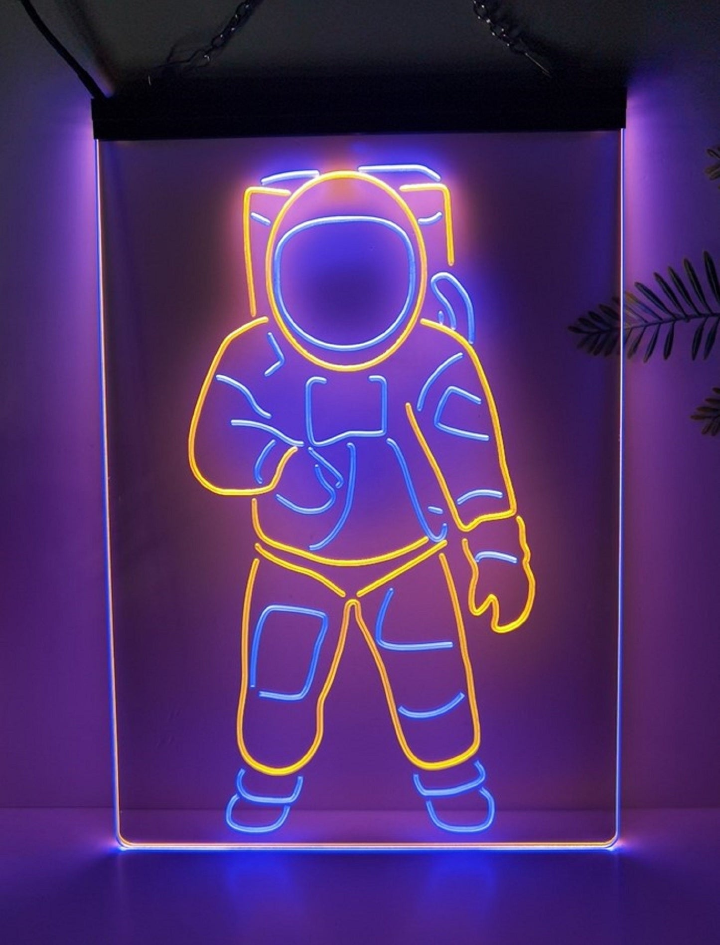 Neon Sign Dual Color Astronaut Wall Hanging Table Top Decor
