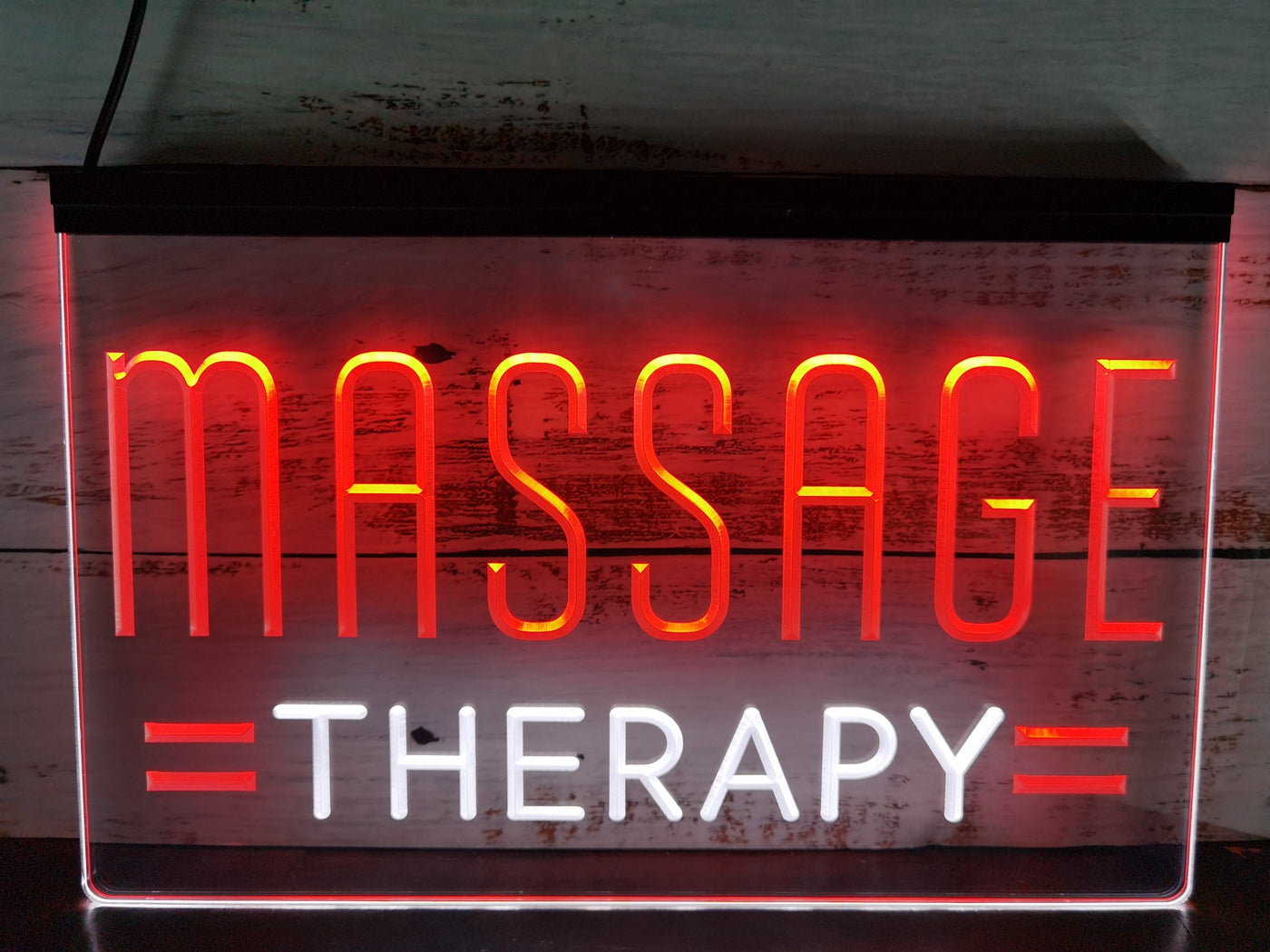 Neon Sign Dual Color Massage Therapy Service Spa Massage Beauty Shop Decor