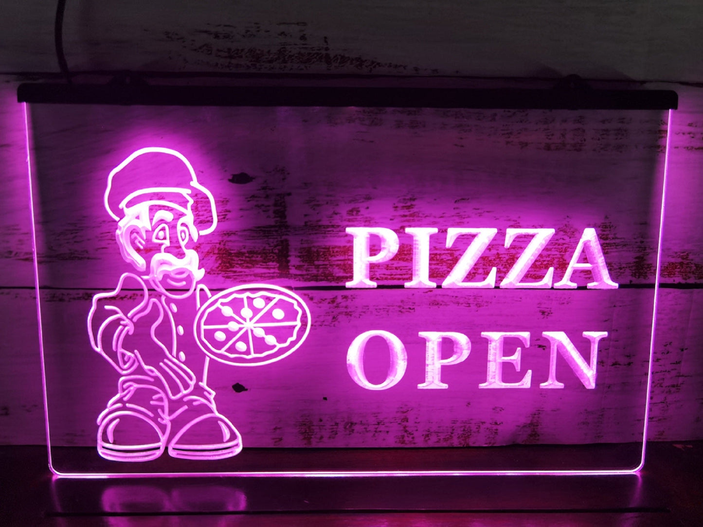 Neon Sign Pizza Open Wall Decor Fast Food Pizza Restaurant Decor