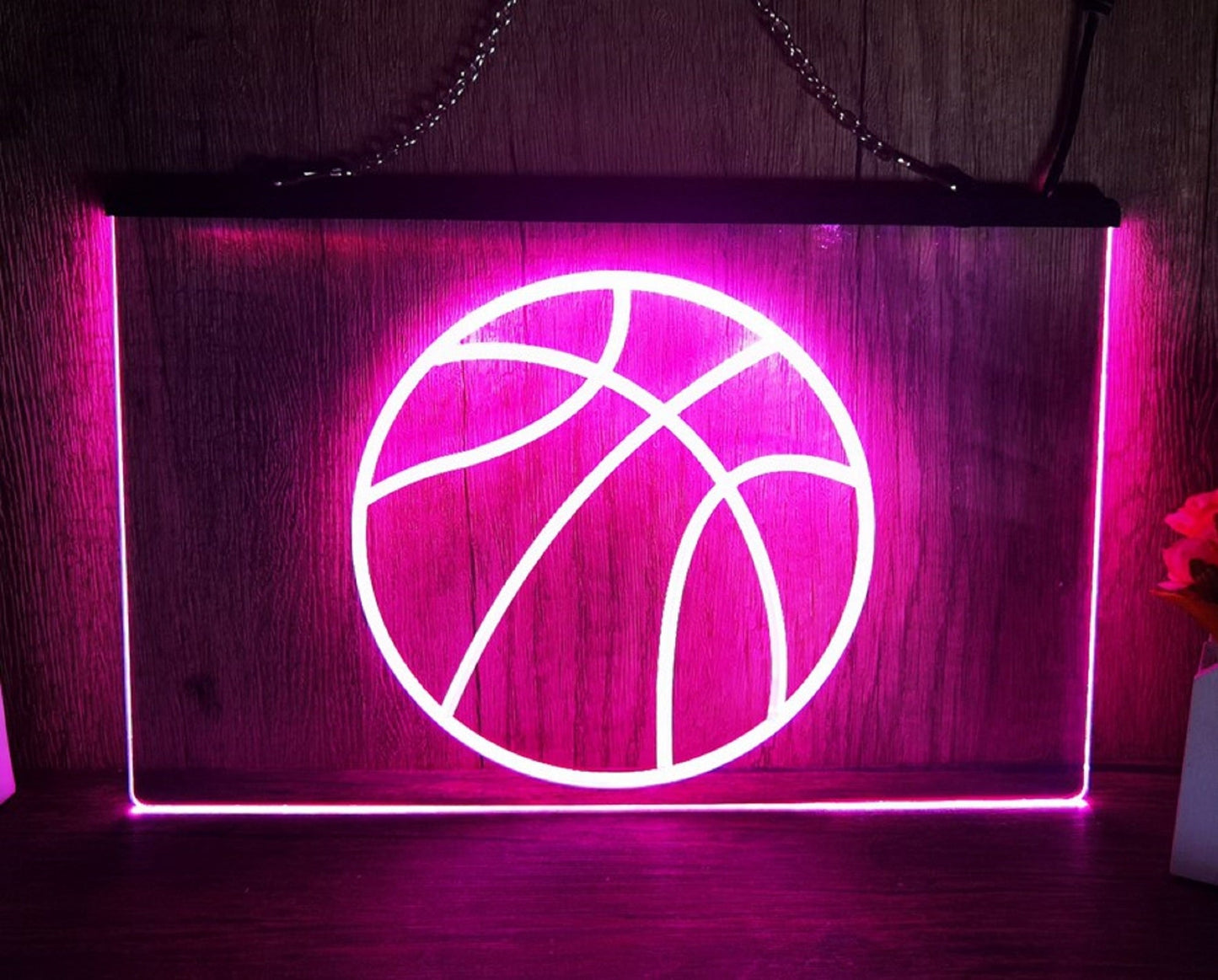 Neon Sign Basketball Wall Hanging Table Desk Top Decor