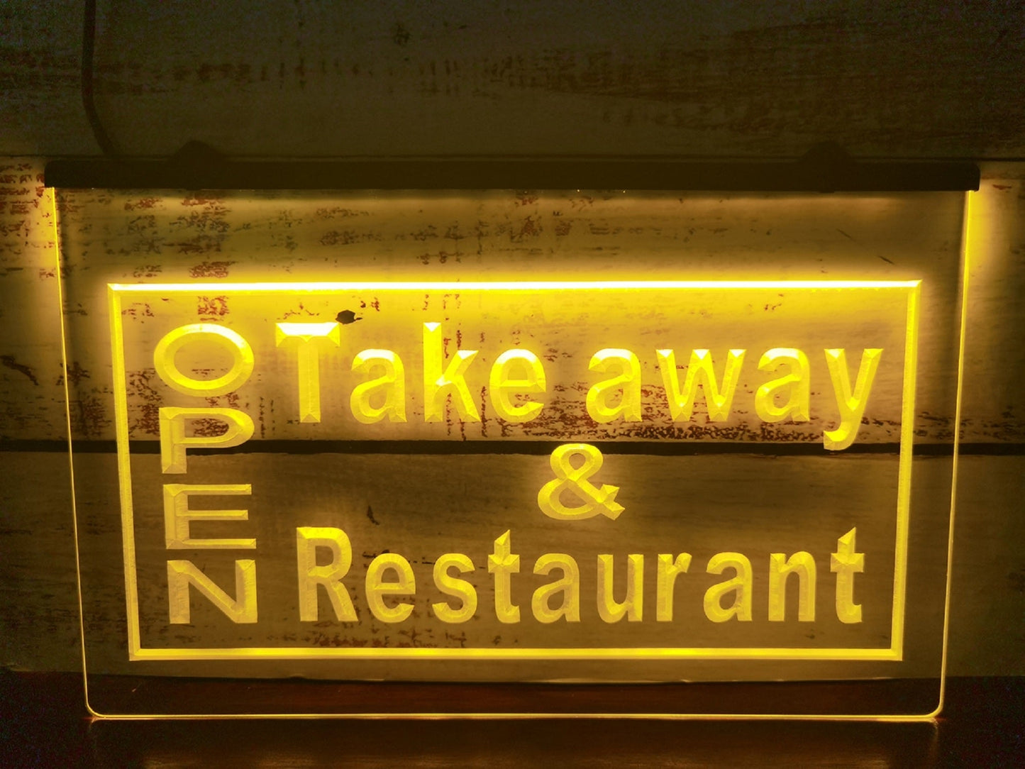 Neon Sign Take Away & Restaurant Open For Restaurant Decor
