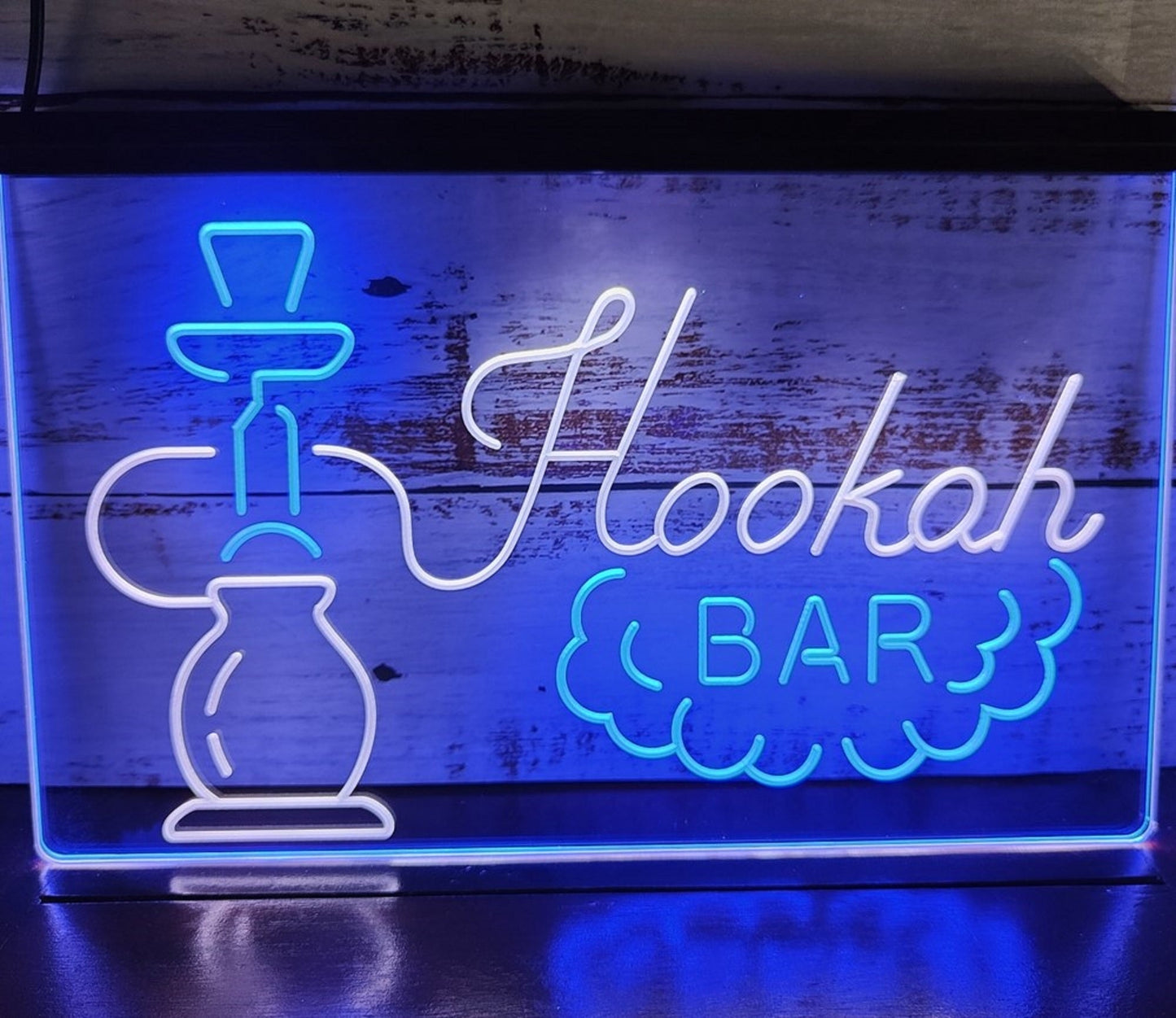 Neon Sign Dual Color Hookah Shisha For Coffee Shop Restaurant Home Decor