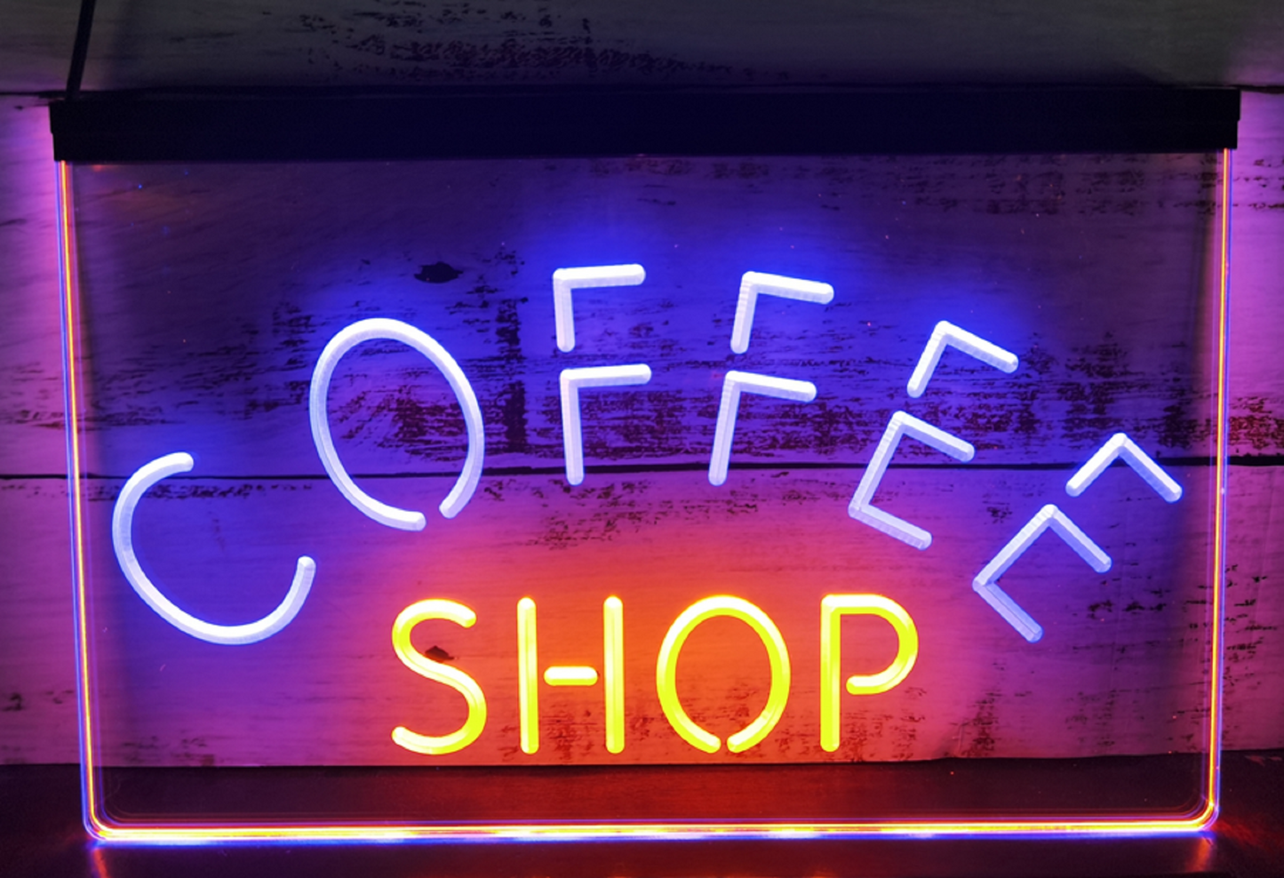 Neon Sign Dual Color Coffee Shop For Wall Desktop Coffee Shop Decor