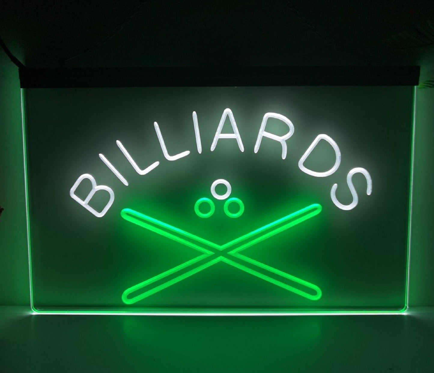 Neon Sign Dual Color Billiards Cue Wall Desktop Billiards hall Decor Free Shipping