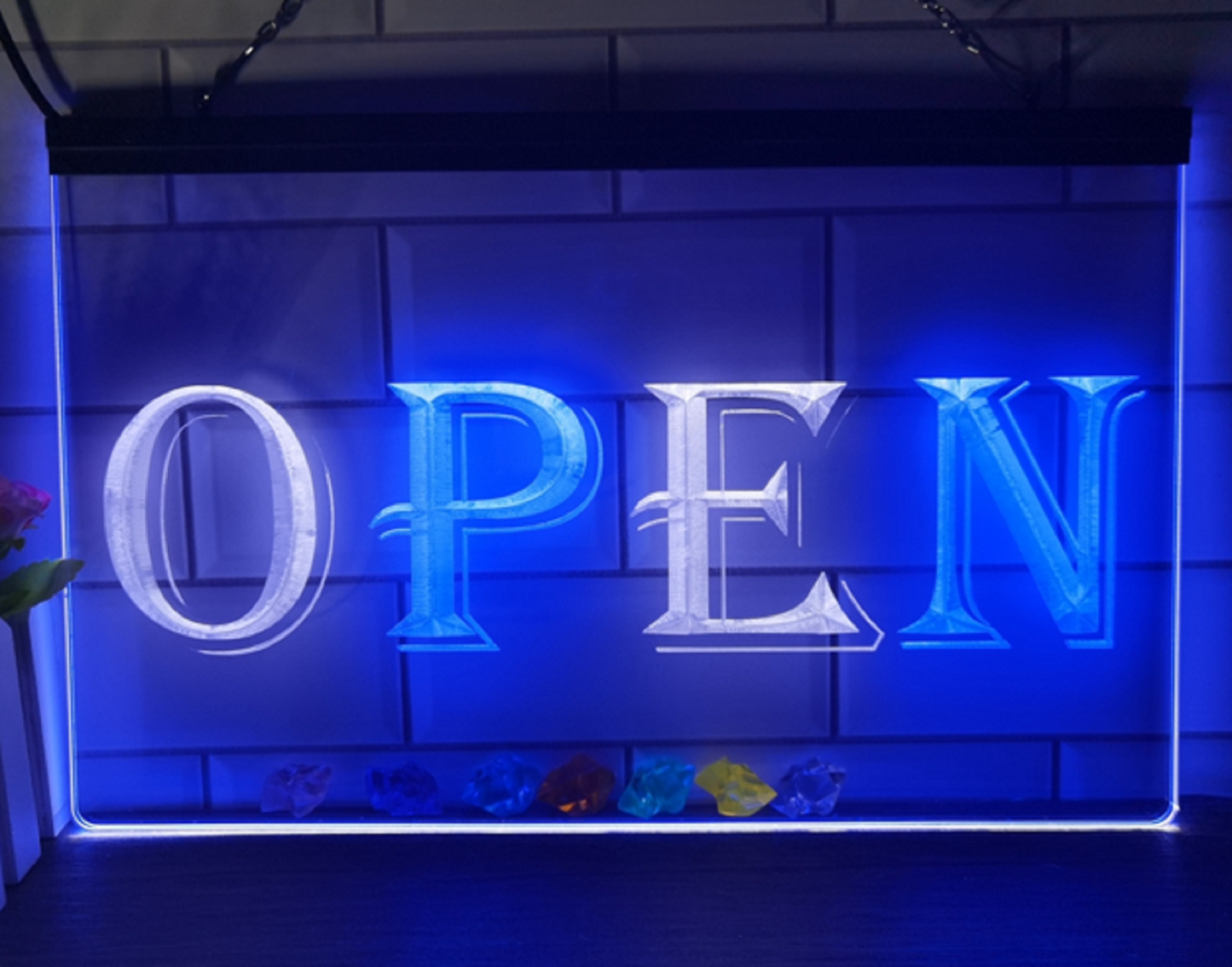 Neon Sign Dual Color Shop Open Store Shop Restaurant Coffee Shop Decor