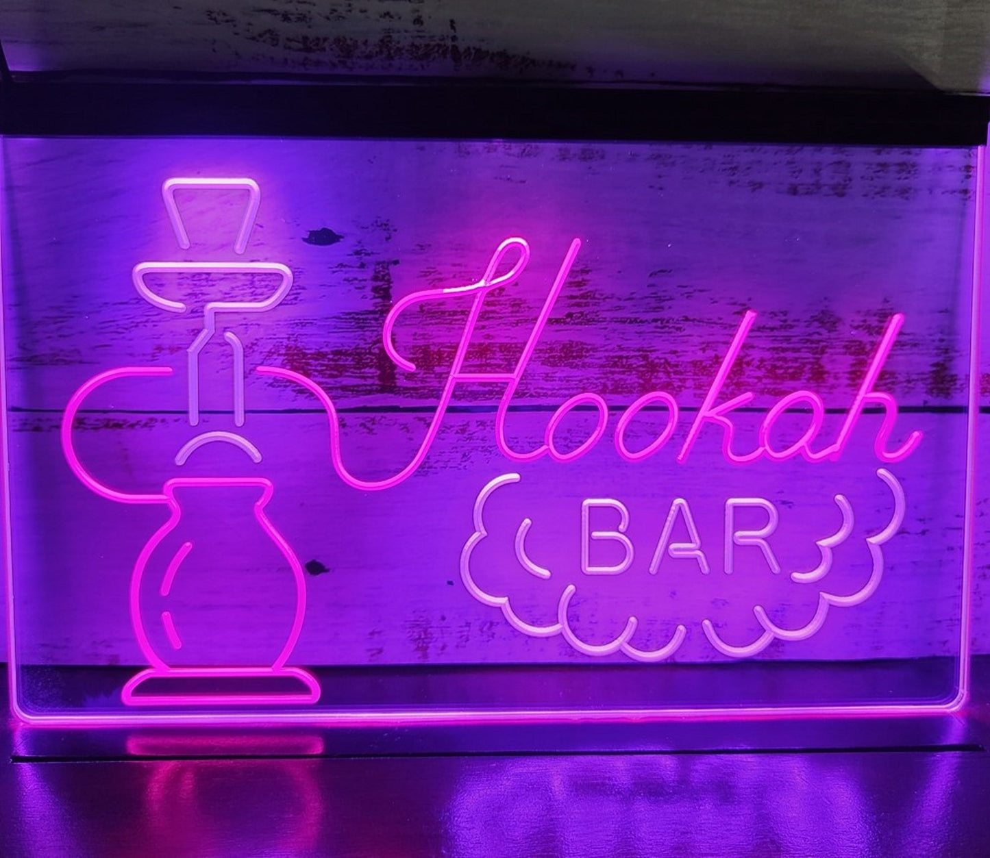Neon Sign Dual Color Hookah Shisha For Coffee Shop Restaurant Home Decor