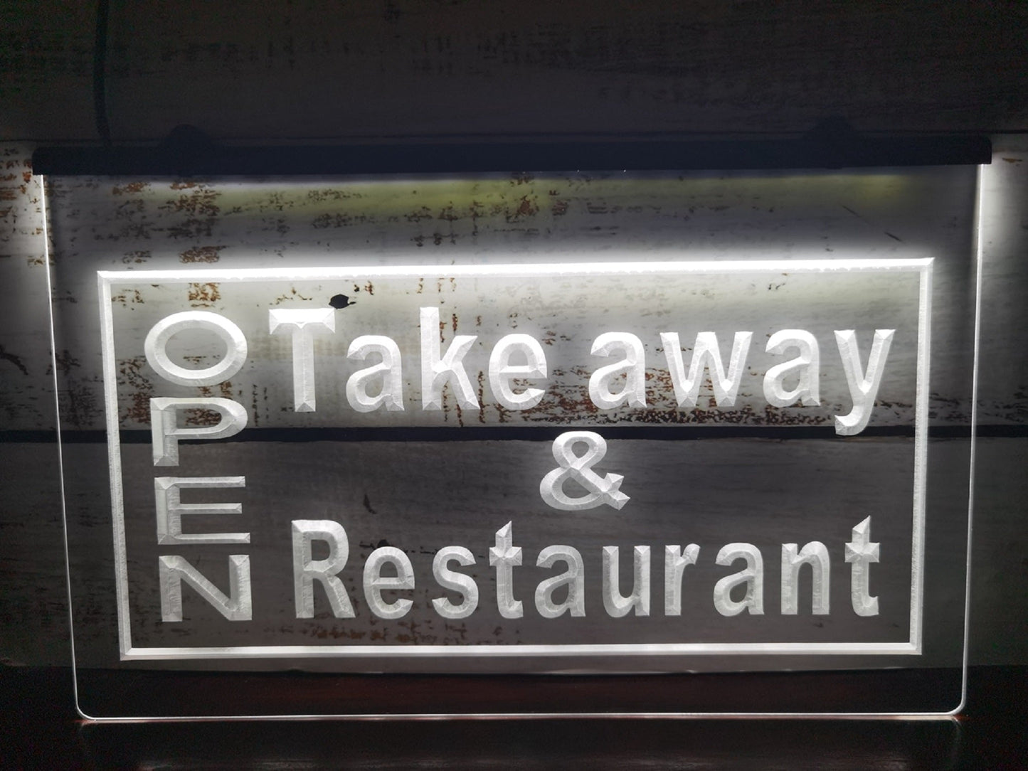Neon Sign Take Away & Restaurant Open For Restaurant Decor