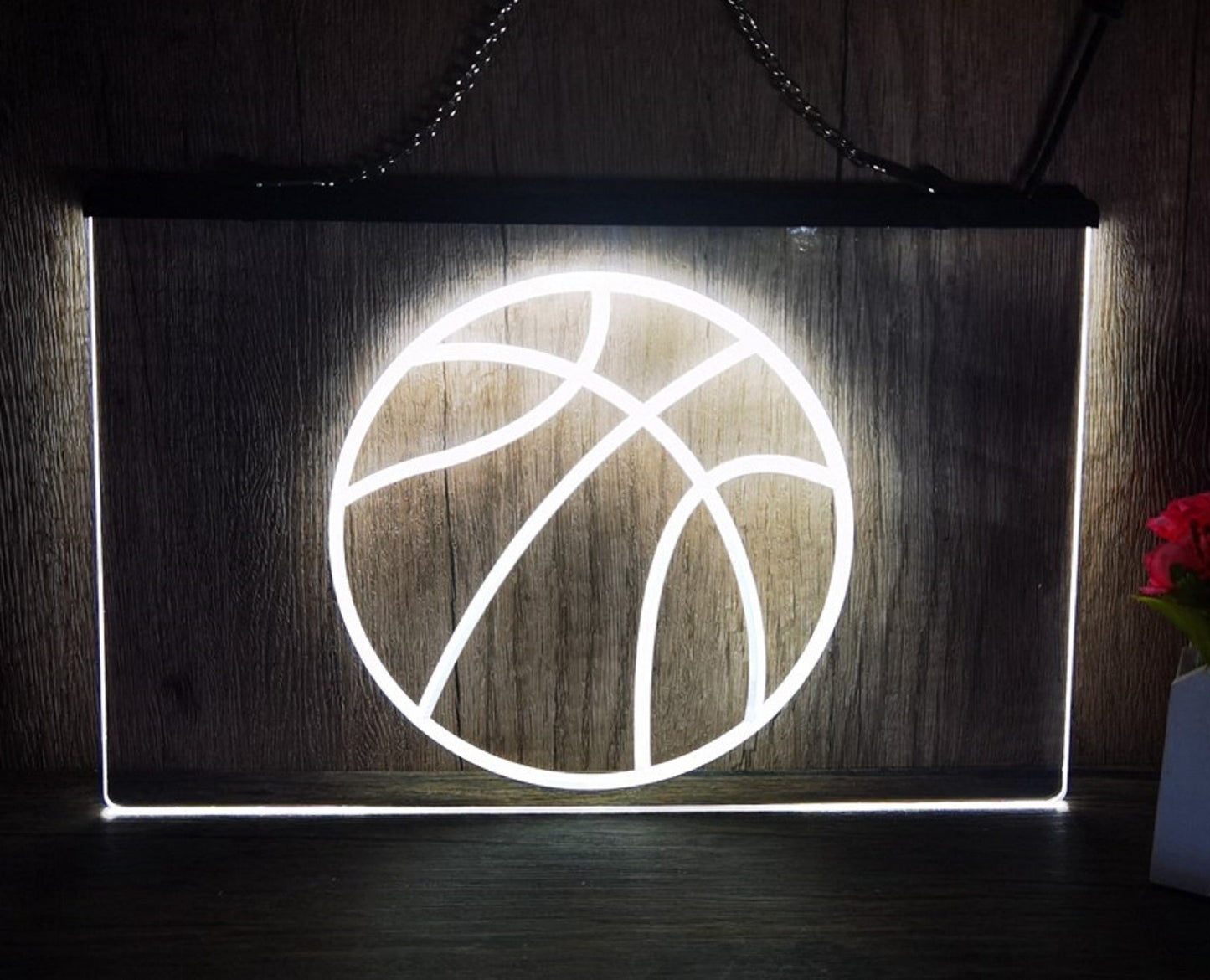 Neon Sign Basketball Wall Hanging Table Desk Top Decor