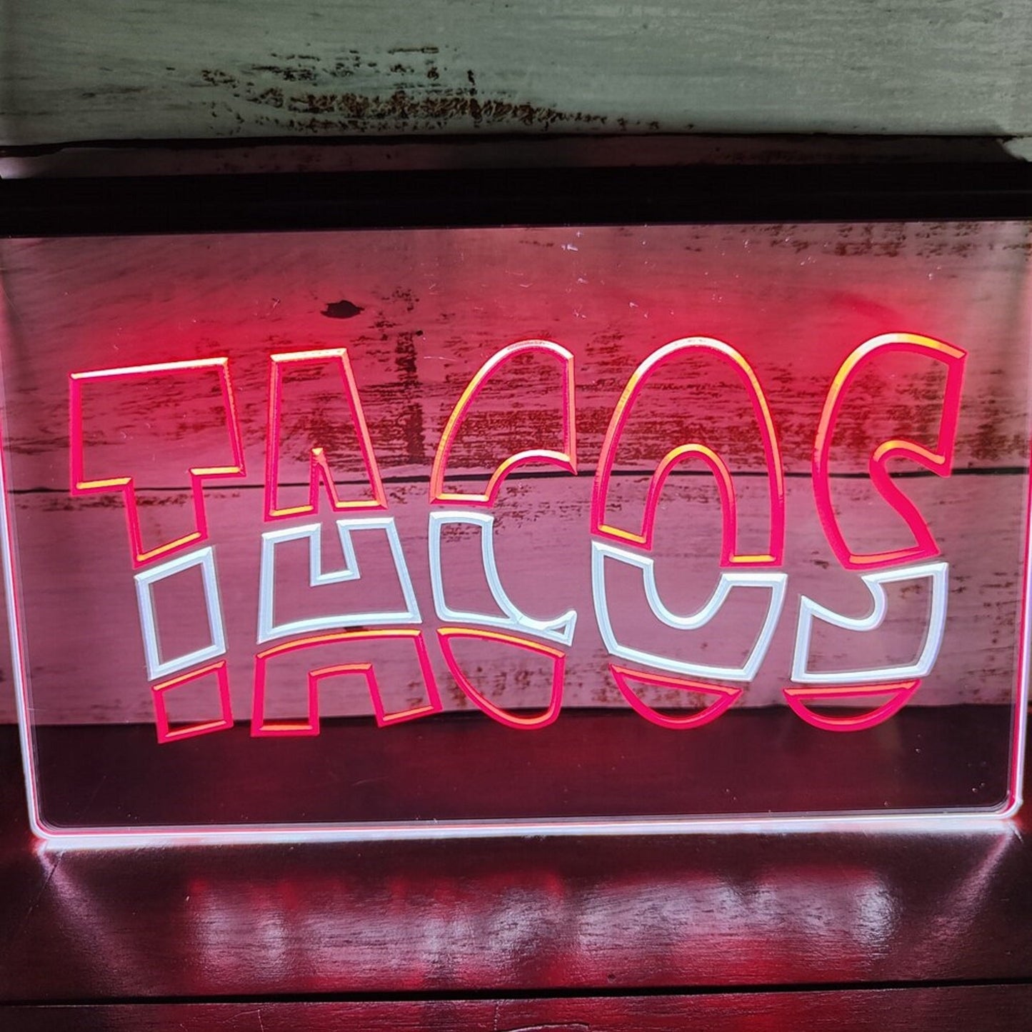 Neon Sign Dual Color Tacos Mexican Restaurant wall Desktop Decor