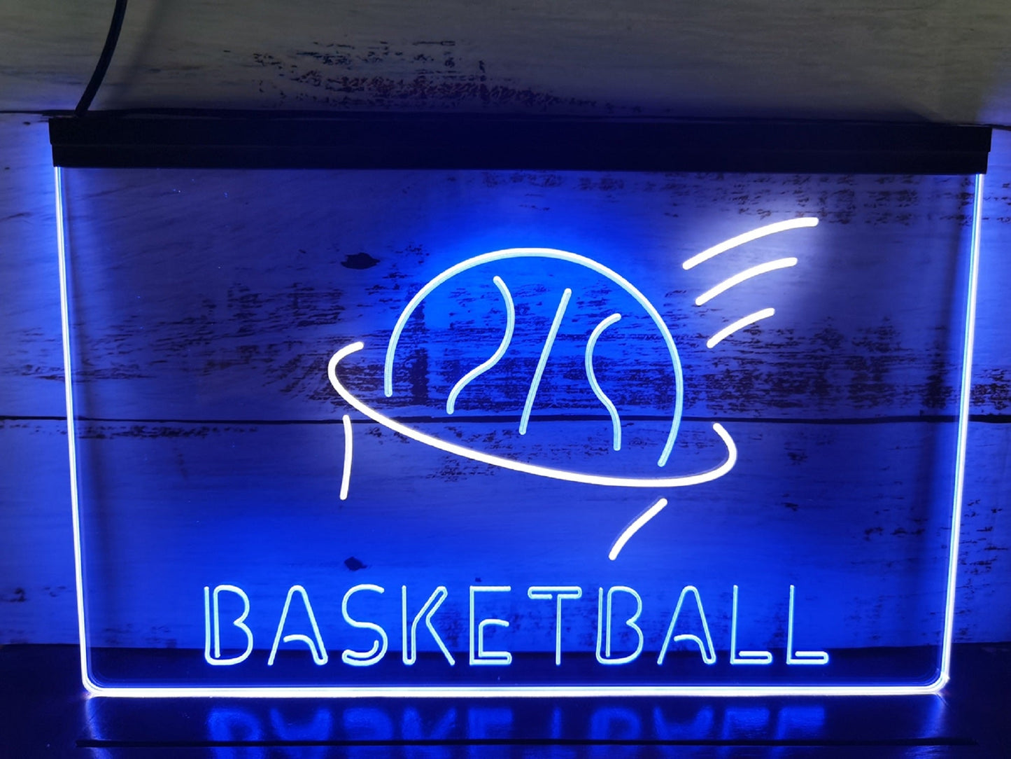 Neon Sign Dual Color Basketball Wall Hanging Table Desk Top Decor