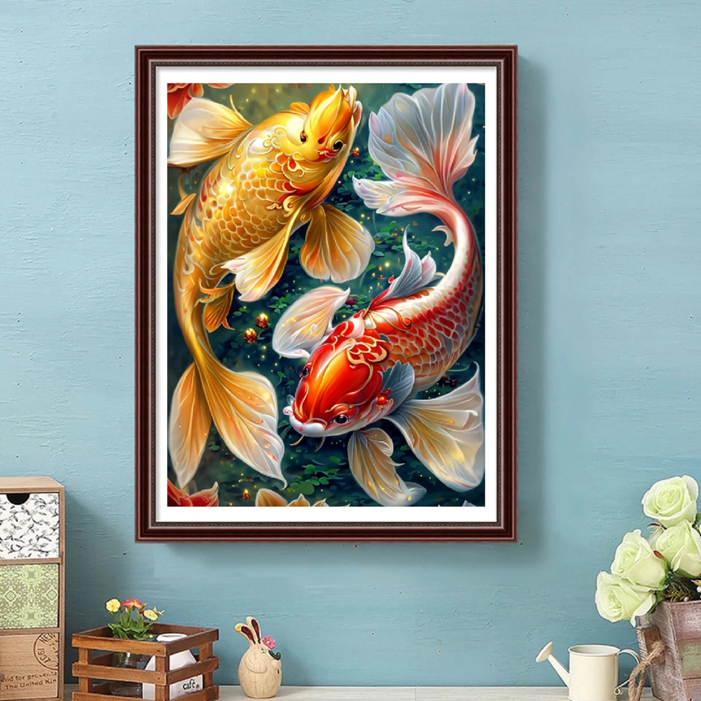 DIY Diamond Painting Colorful Fish Diamond Painting Kit Wall Art f12