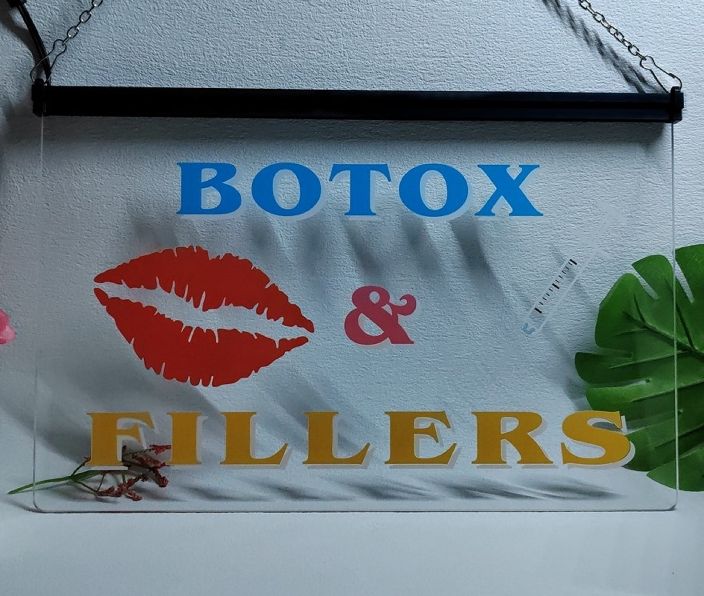 Neon Sign Multicolor Luminous Botox & Fillers Wall Desk top Decor