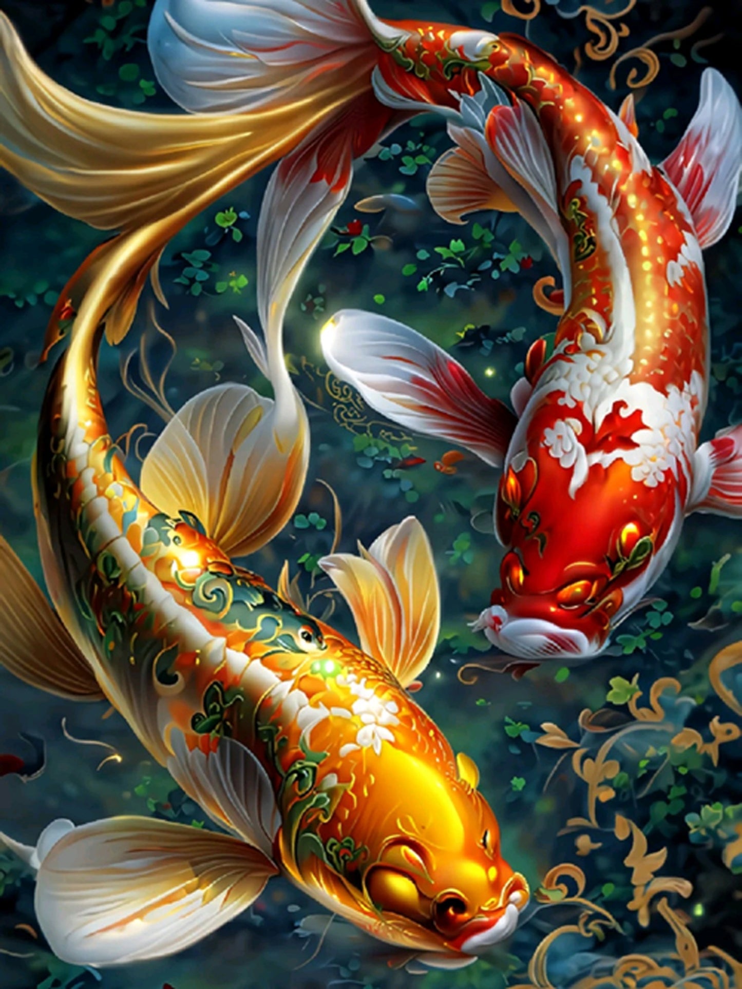 DIY Diamond Painting Colorful Fish Diamond Painting Kit Wall Art f11