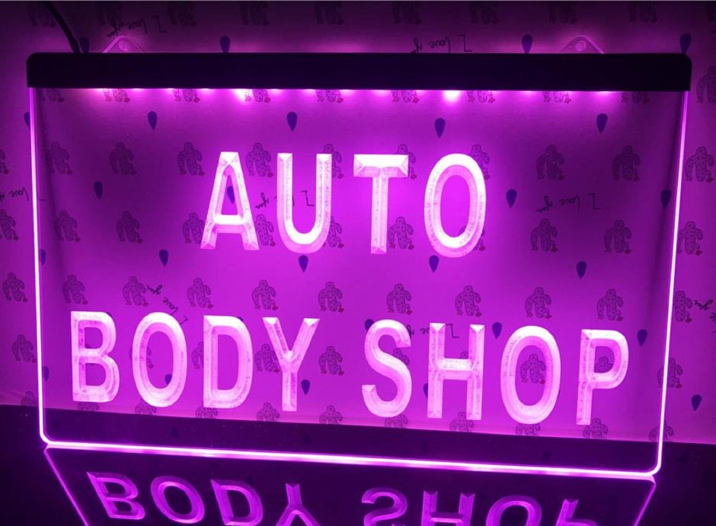 Neon Sign Auto Body Shop Wall Desktop Decor Free Shipping