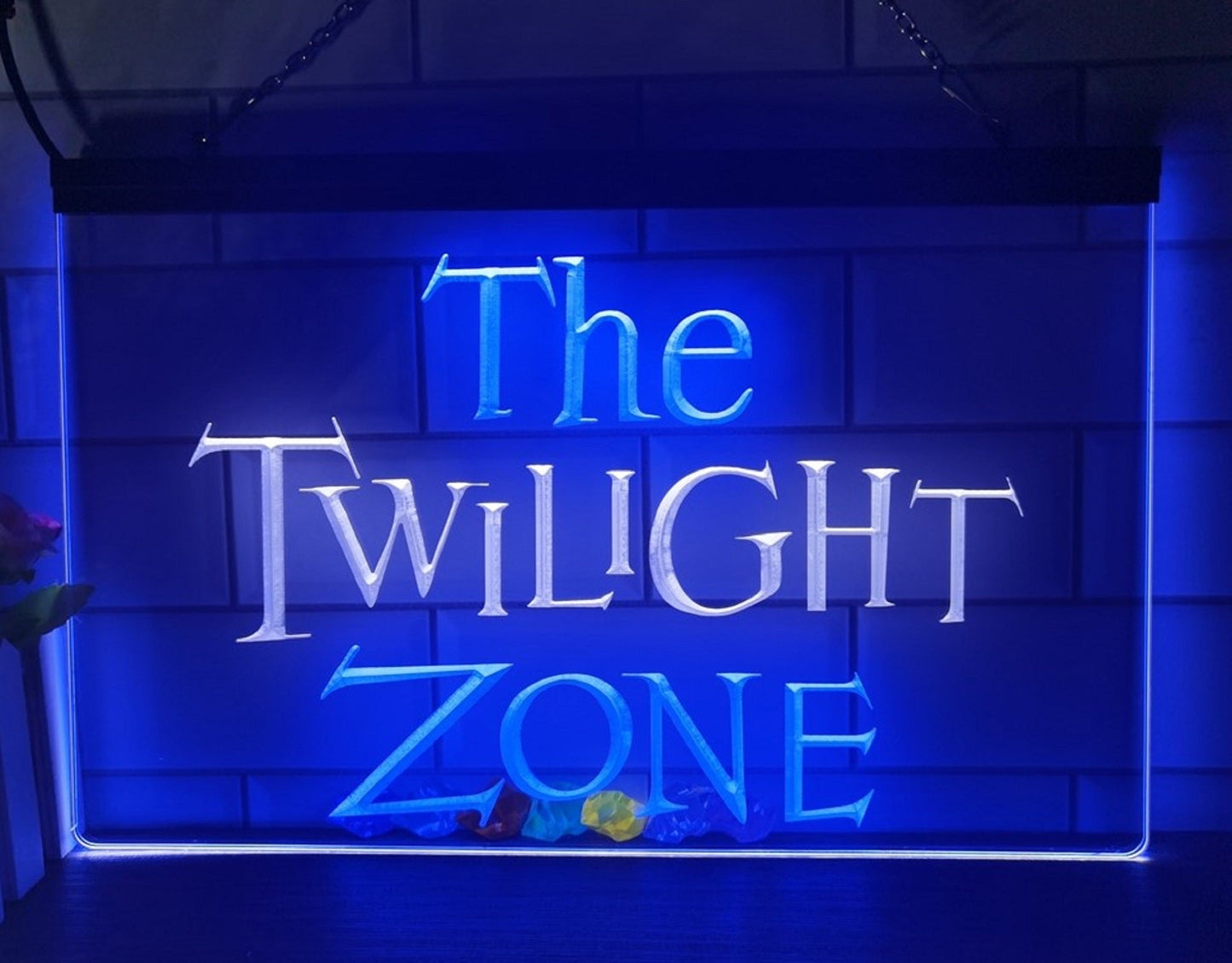 Neon Sign Dual Color The Twilight Zone TV Series Home Studio Wall Desk Decor