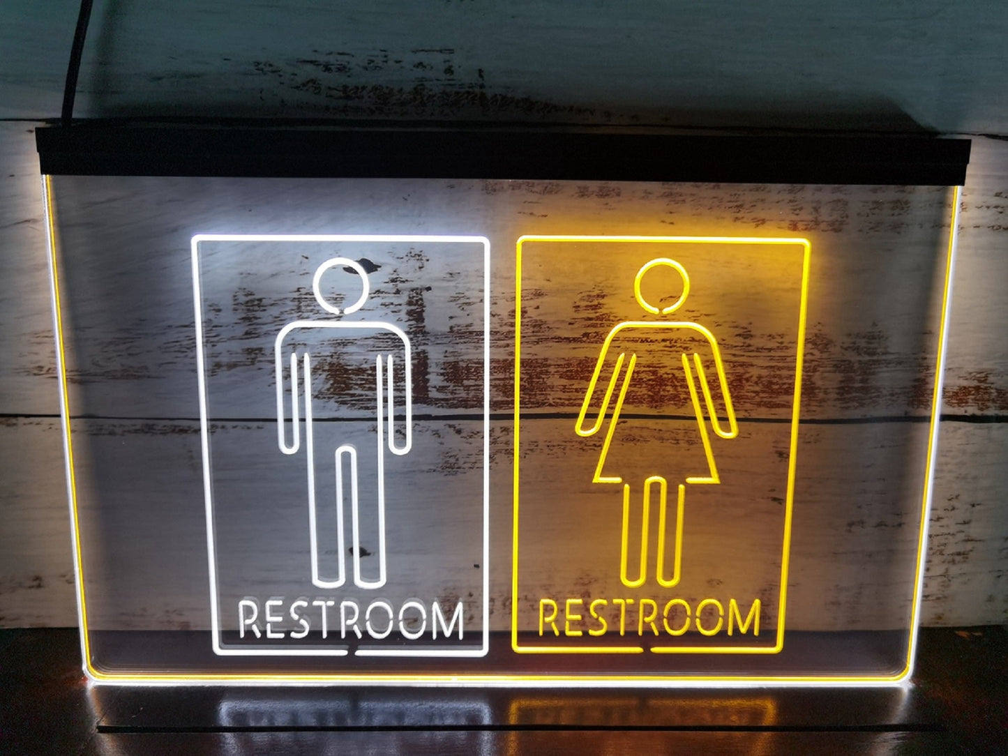 Neon Sign Dual Color Male Female Restroom Bathroom Wall Decor